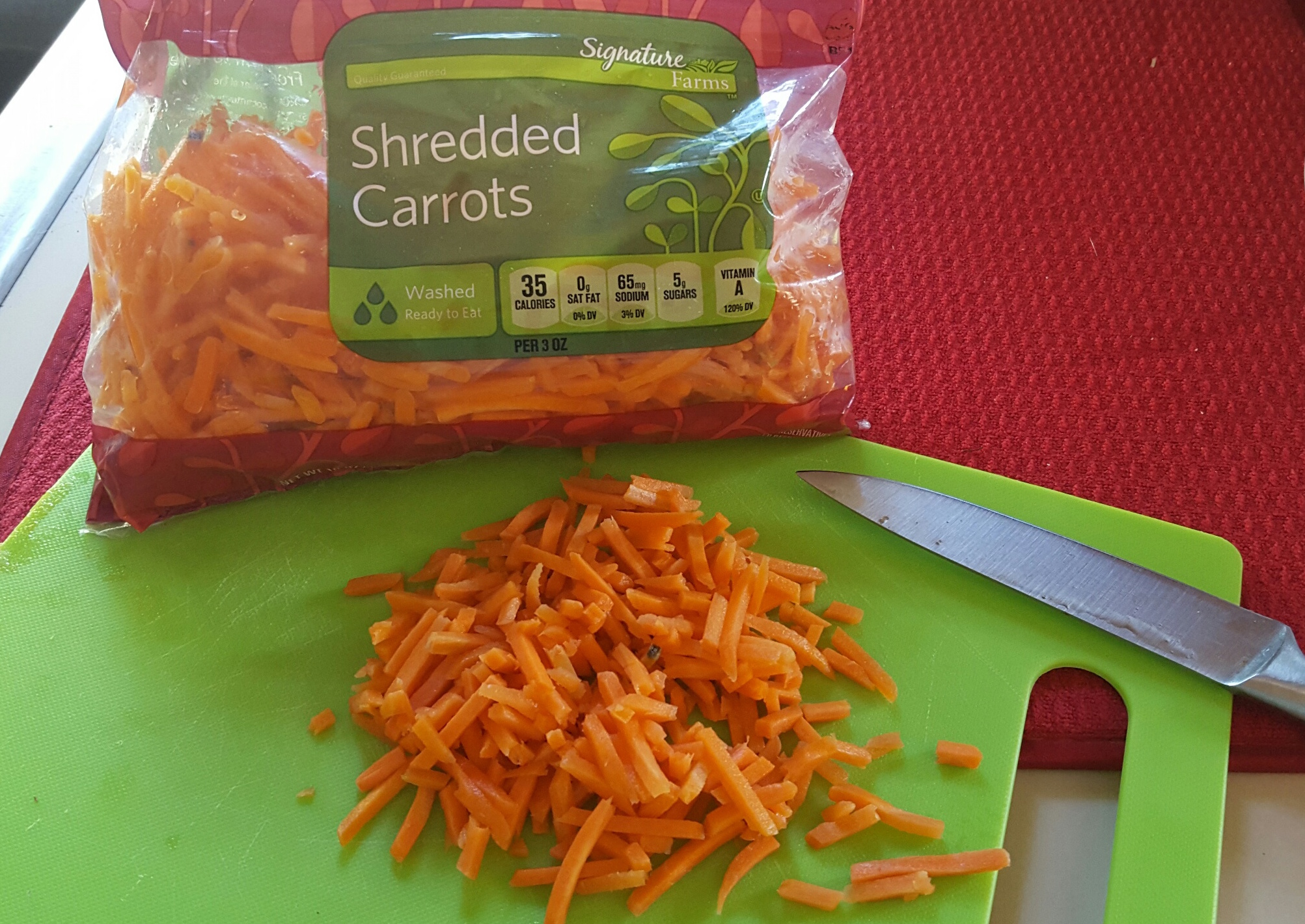 Shredded carrots