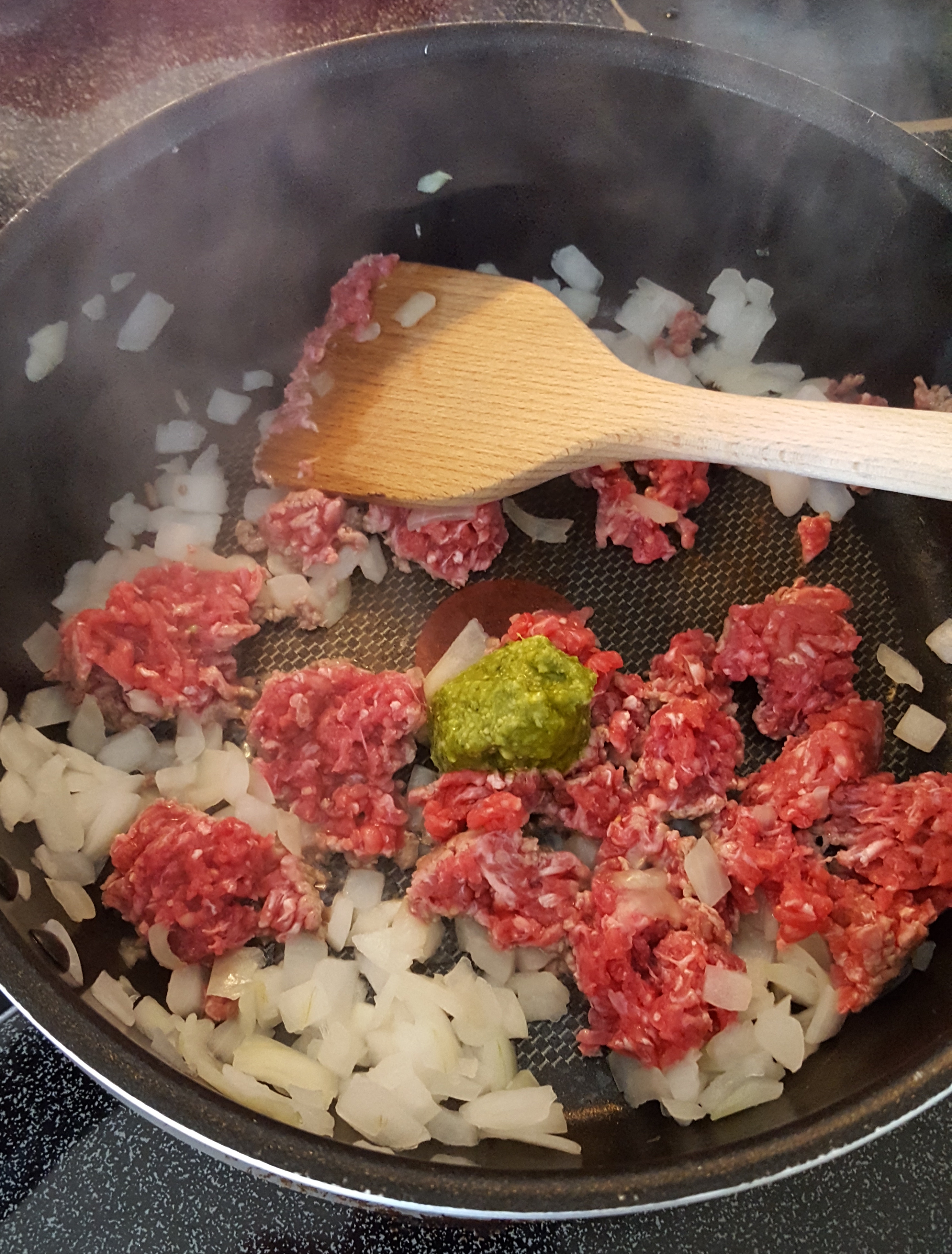 Spag Bol cooking