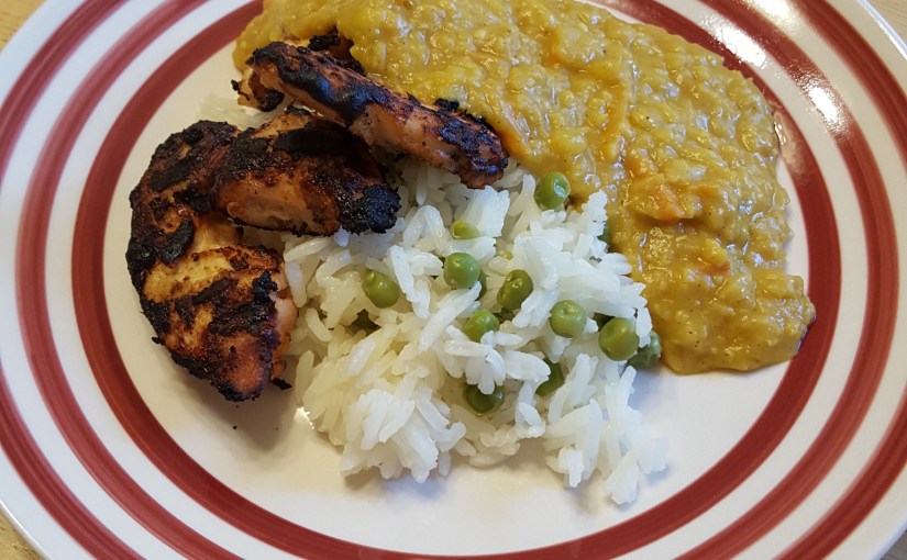 Tandoori Chicken and Coconut&nbsp;Lentils