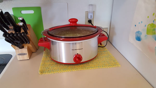 Slow cooker doing some slow cooking