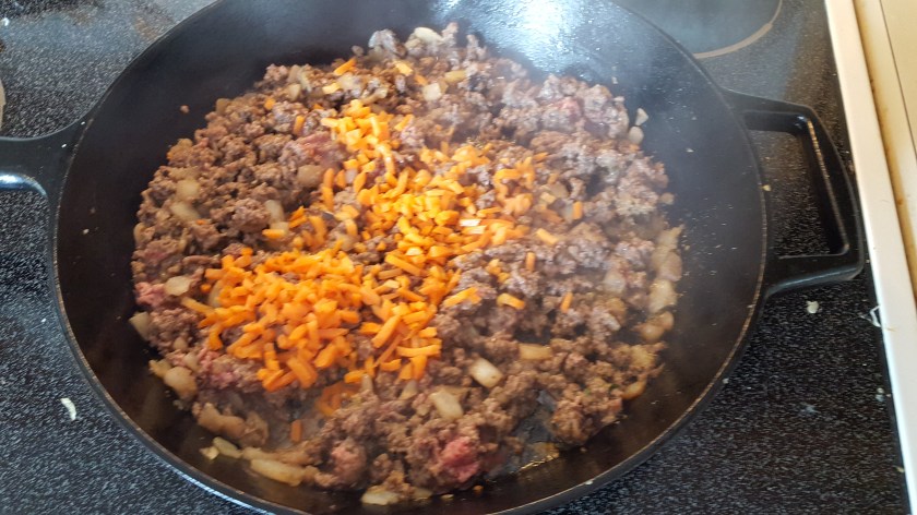 Cooking mince for moussaka.jpg