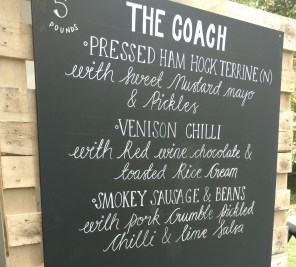 The Coach Pub in the Park menu